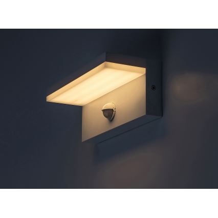 Rabalux - LED Екстериорен аплик със сензор LED/9W/230V 2700/4000/6500K IP54 бял