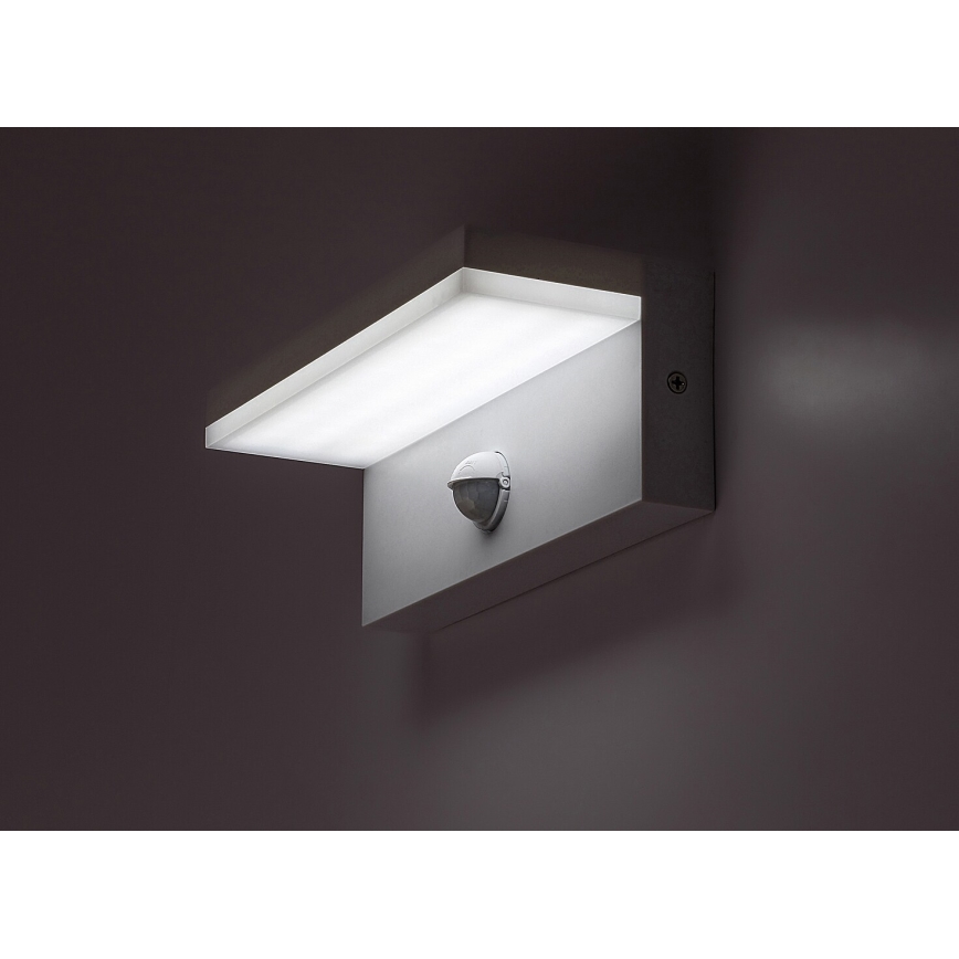 Rabalux - LED Екстериорен аплик със сензор LED/9W/230V 2700/4000/6500K IP54 бял