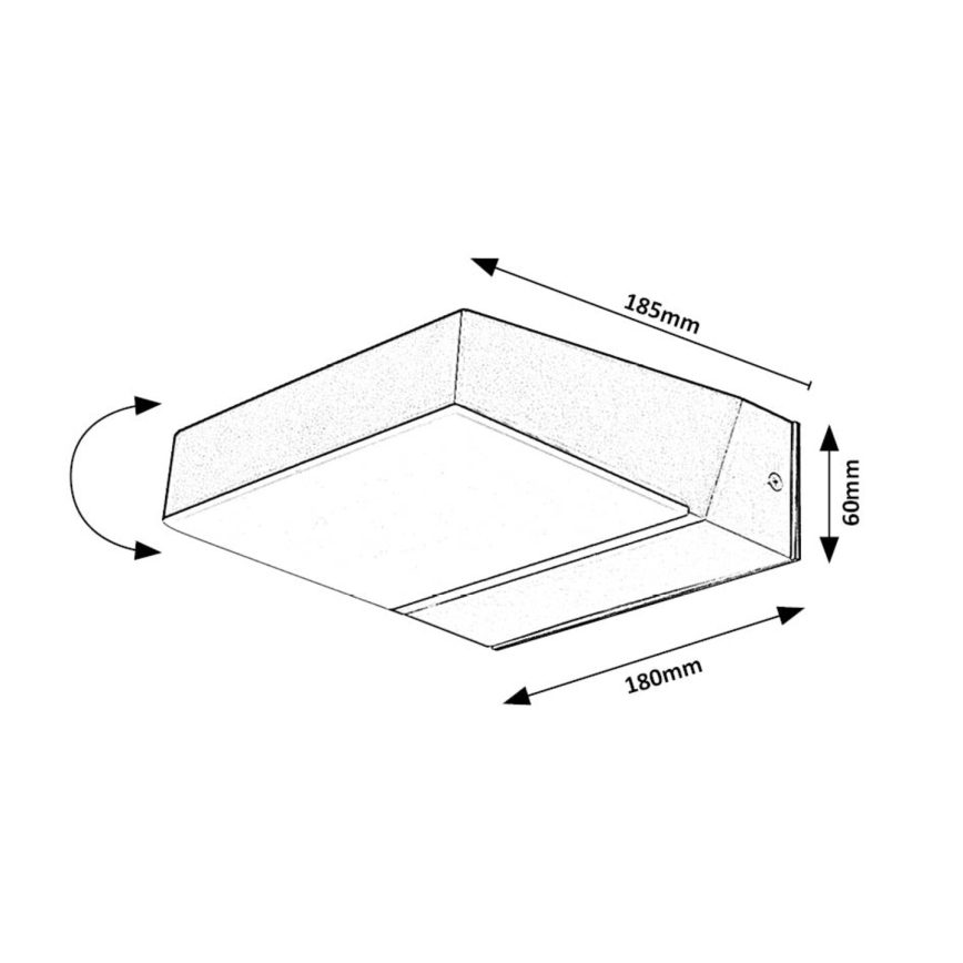 Rabalux - LED Екстериорен аплик LED/14W/230V 2700/4000/6500K IP54