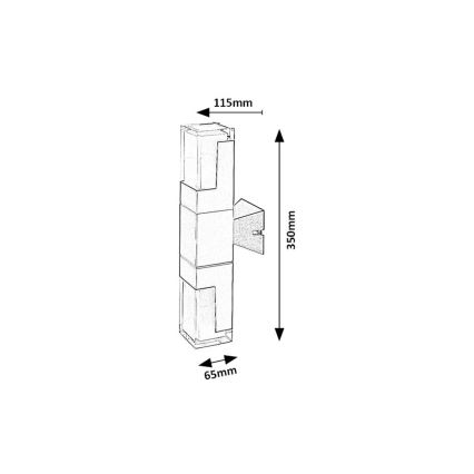 Rabalux - LED Екстериорен аплик LED/12W/230V 2700/4000/6000K IP54