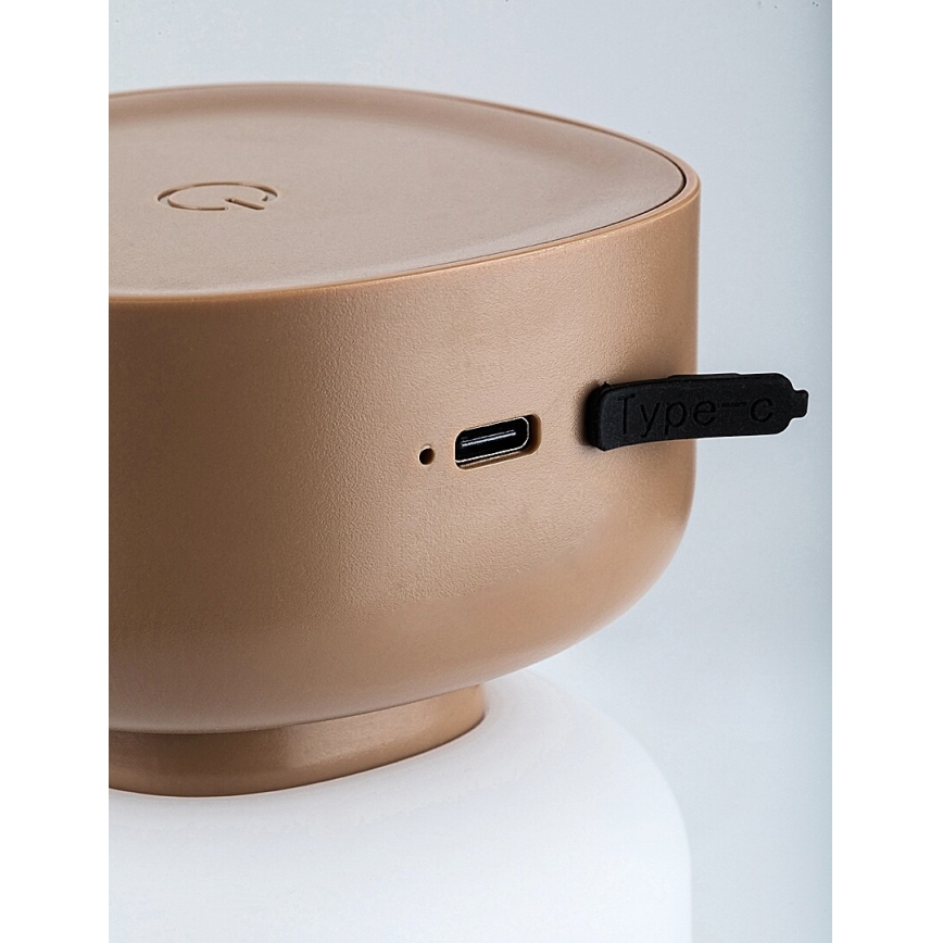 Rabalux - LED Екстериорна димируема сензорна акумулаторна настолна лампа LED/3W/5V IP44 кафяв