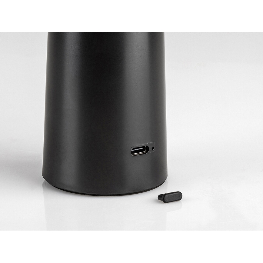 Rabalux - LED Димируема акумулаторна настолна touch лампа POLPERRO LED/3W/3,7V 1200mAh черен