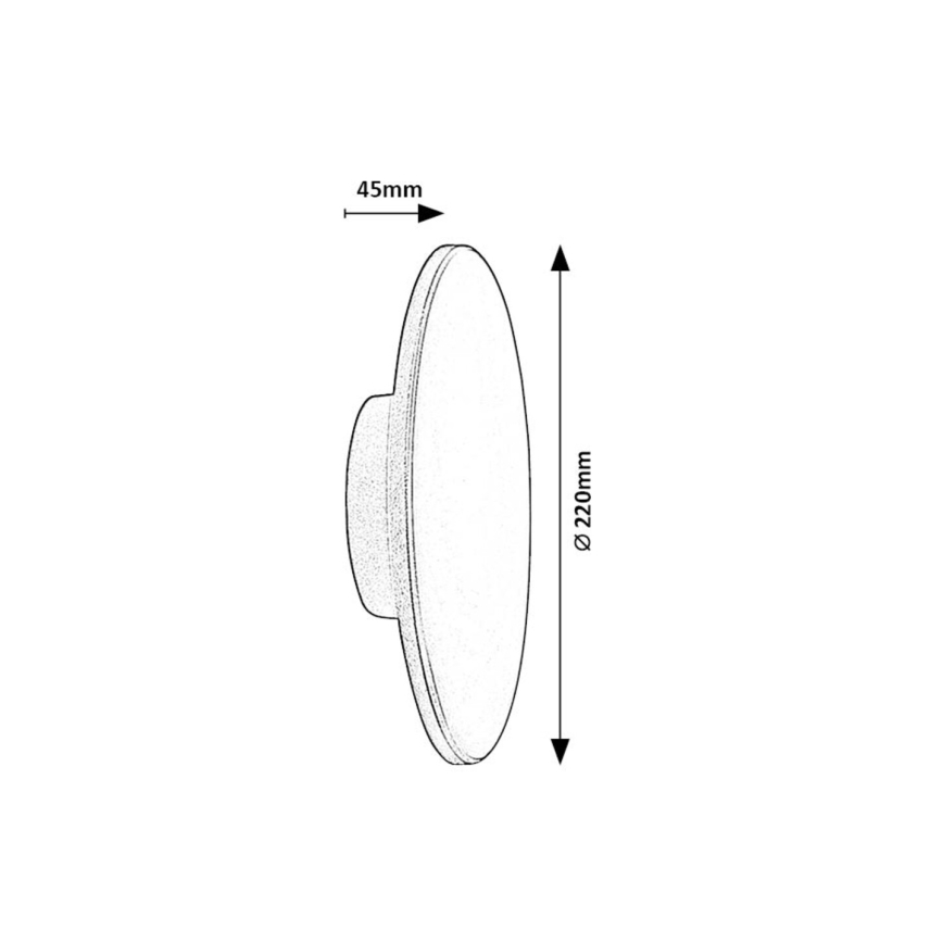 Rabalux - LED Екстериорен аплик 15W/230V 2700/4000/6500K IP65 черен