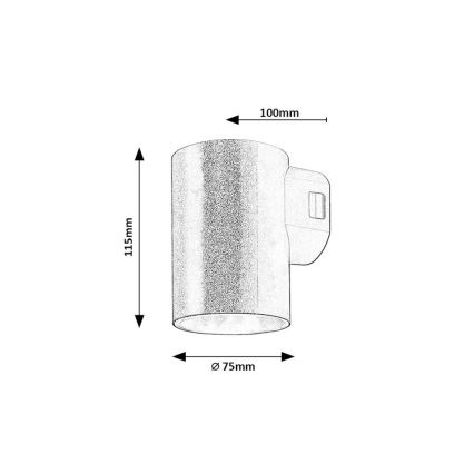 Rabalux - LED Екстериорен аплик LED/9W/230V 2700/4000/6500K IP65 черен