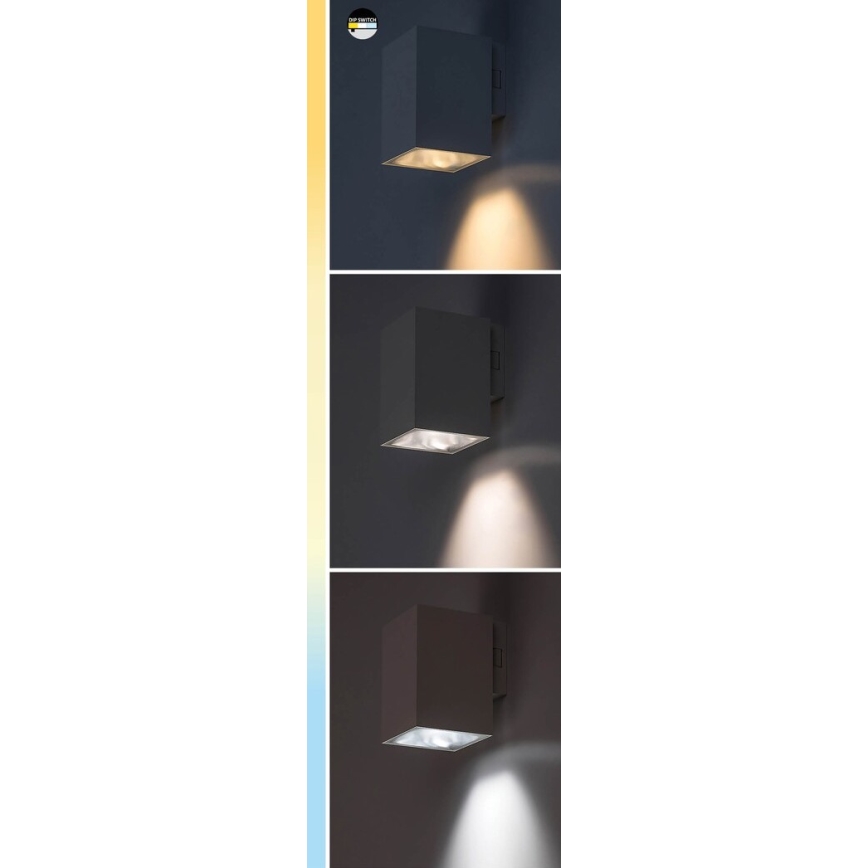 Rabalux - LED Екстериорен аплик LED/18W/230V 2700/4000/6500K IP65 черен