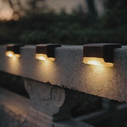 Rabalux - Комплект от 4 бр. соларни стенни LED осветителни тела със сензор за смрак LED/0,06W/1,2V 300 mAh IP44