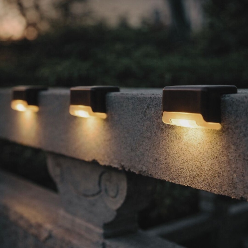 Rabalux - Комплект от 4 бр. соларни стенни LED осветителни тела със сензор за смрак LED/0,06W/1,2V 300 mAh IP44