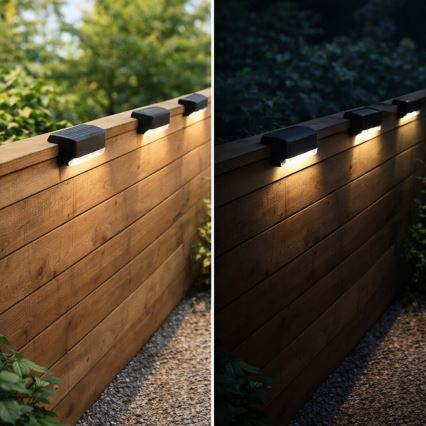 Rabalux - Комплект от 4 бр. соларни стенни LED осветителни тела със сензор за смрак LED/0,06W/1,2V 300 mAh IP44