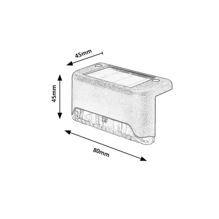 Rabalux - Комплект от 4 бр. соларни стенни LED осветителни тела със сензор за смрак LED/0,06W/1,2V 300 mAh IP44