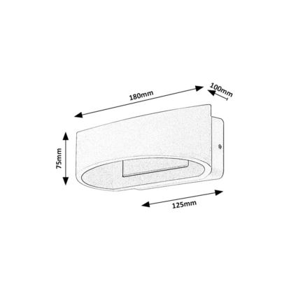 Rabalux - LED външен стенен осветител LED/9W/230V IP54 бял