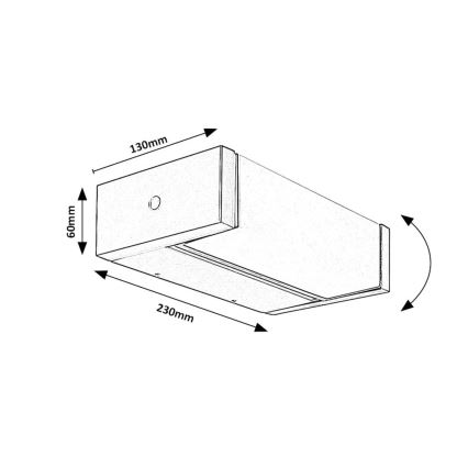Rabalux - LED Екстериорен аплик LED/18W/230V IP54