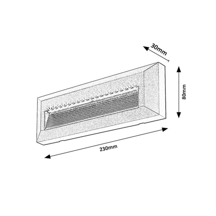 Rabalux - LED външна стенна лампа LED/6W/230V IP65 черна