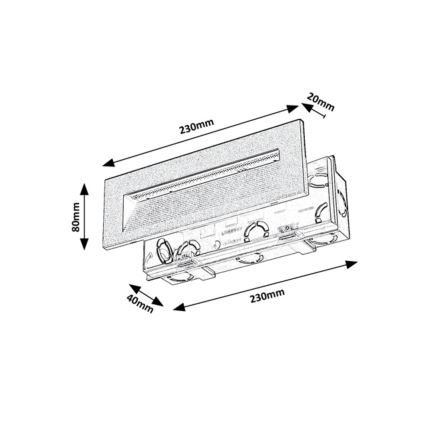 Rabalux - LED Външен стенен осветител LED/6W/230V IP65 черен