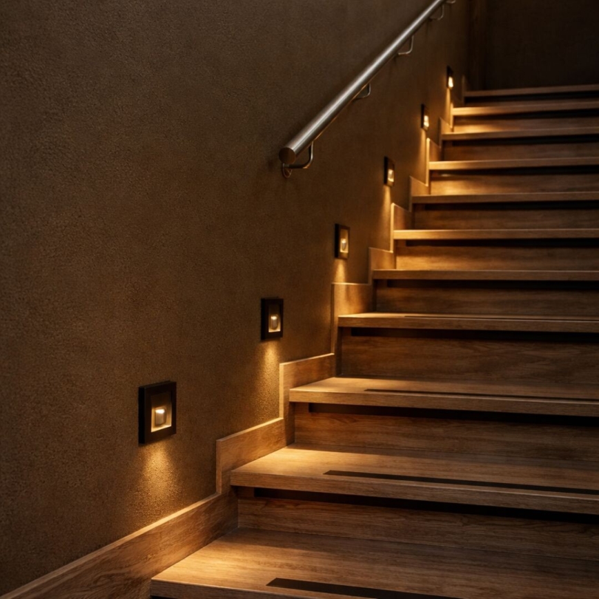 Rabalux - LED осветително тяло за стълбище LED/1W/230V 3000/4500/6500K черно
