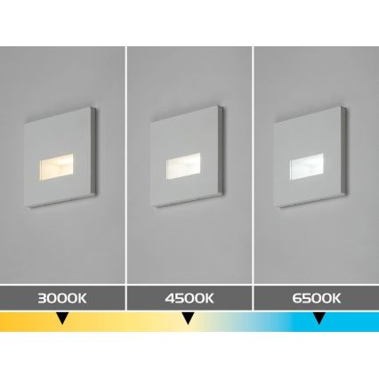 Rabalux - LED стълбищно осветително тяло LED/1W/230V 3000/4500/6500K бяло