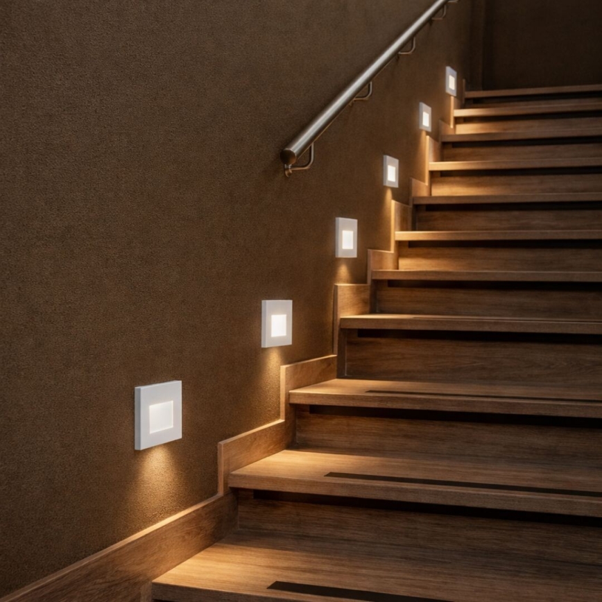 Rabalux - LED стълбищно осветително тяло със сензор за движение и сумрак LED/1W/230V 3000/4500/6500K бяло