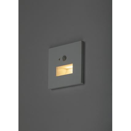 Rabalux - LED стълбищно осветително тяло със сензор за движение и сумрак LED/1W/230V 3000/4500/6500K бяло
