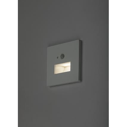 Rabalux - LED стълбищно осветително тяло със сензор за движение и сумрак LED/1W/230V 3000/4500/6500K бяло