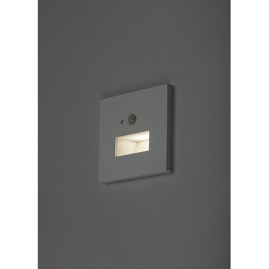 Rabalux - LED стълбищно осветително тяло със сензор за движение и сумрак LED/1W/230V 3000/4500/6500K бяло