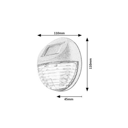 Rabalux - Комплект от 2 соларни LED стенни лампи LED/0,06W/1,2V 300 mAh IP44