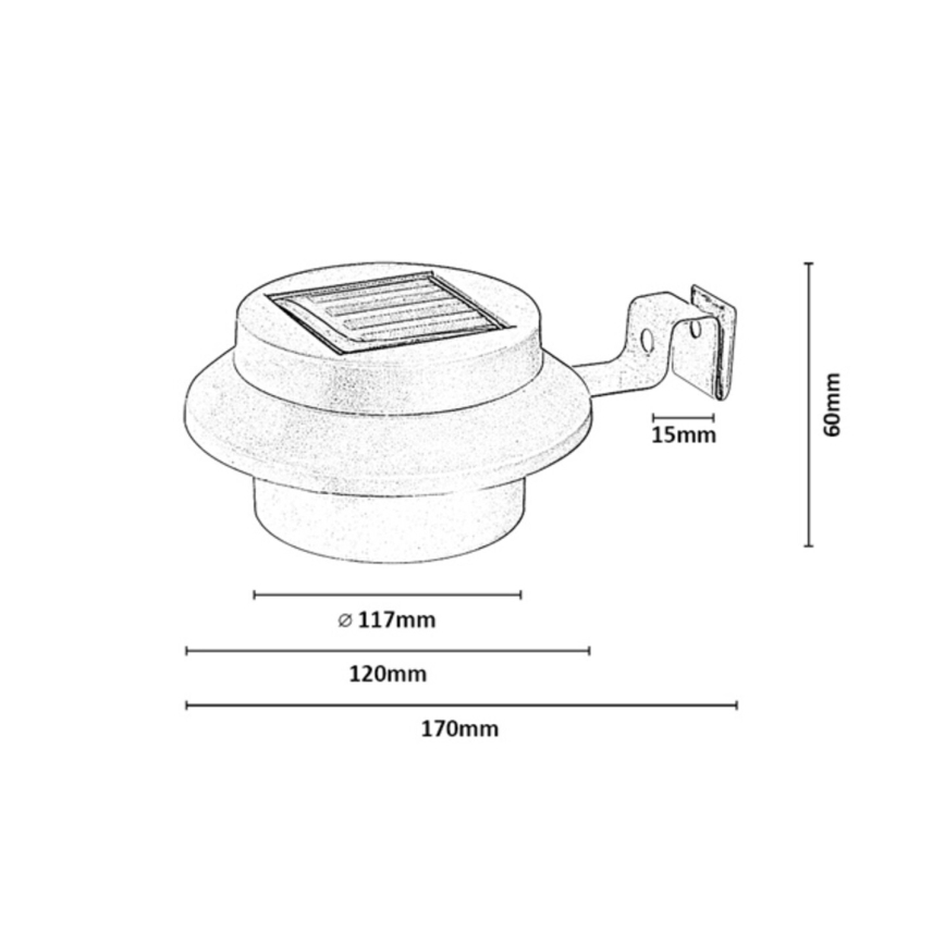 Rabalux -КОМПЛЕКТ 2x LED соларни стенни осветителни тела LED/0,06W/1,2V 300 mAh IP44