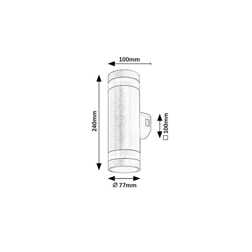 Rabalux - Външно стенно LED осветително тяло LED/16W/230V IP65 кафяво