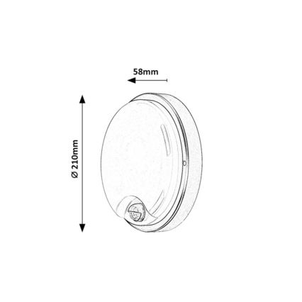Rabalux - LED външен стенен аплик със сензор LED/18W/230V IP65 черен