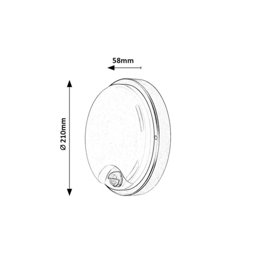 Rabalux - LED външен стенен аплик със сензор LED/18W/230V IP65 черен