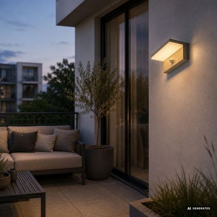 Rabalux - LED външно стенно осветително тяло с вграден сензор LED/9W/230V IP54 бежово