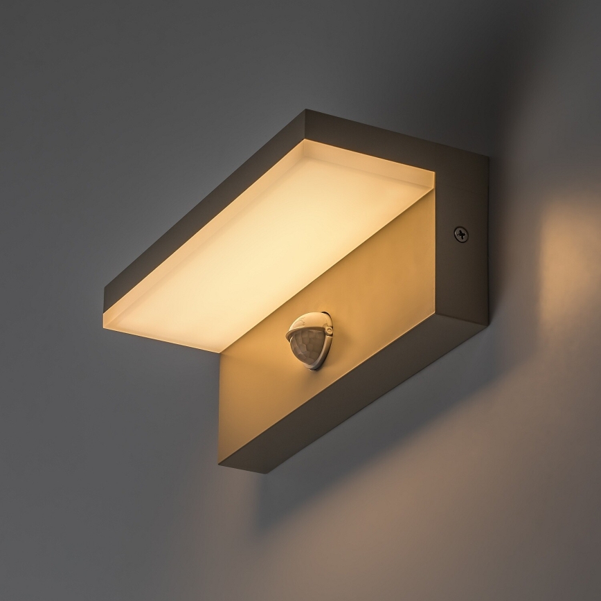 Rabalux - LED външно стенно осветително тяло с вграден сензор LED/9W/230V IP54 бежово