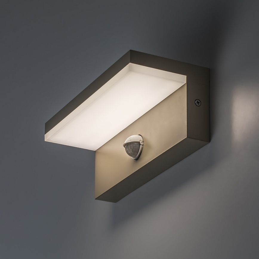 Rabalux - LED външно стенно осветително тяло с вграден сензор LED/9W/230V IP54 бежово