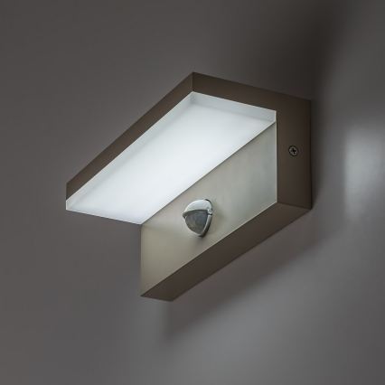 Rabalux - LED външно стенно осветително тяло с вграден сензор LED/9W/230V IP54 бежово