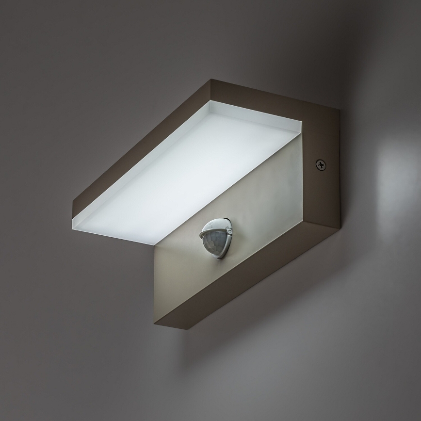 Rabalux - LED външно стенно осветително тяло с вграден сензор LED/9W/230V IP54 бежово