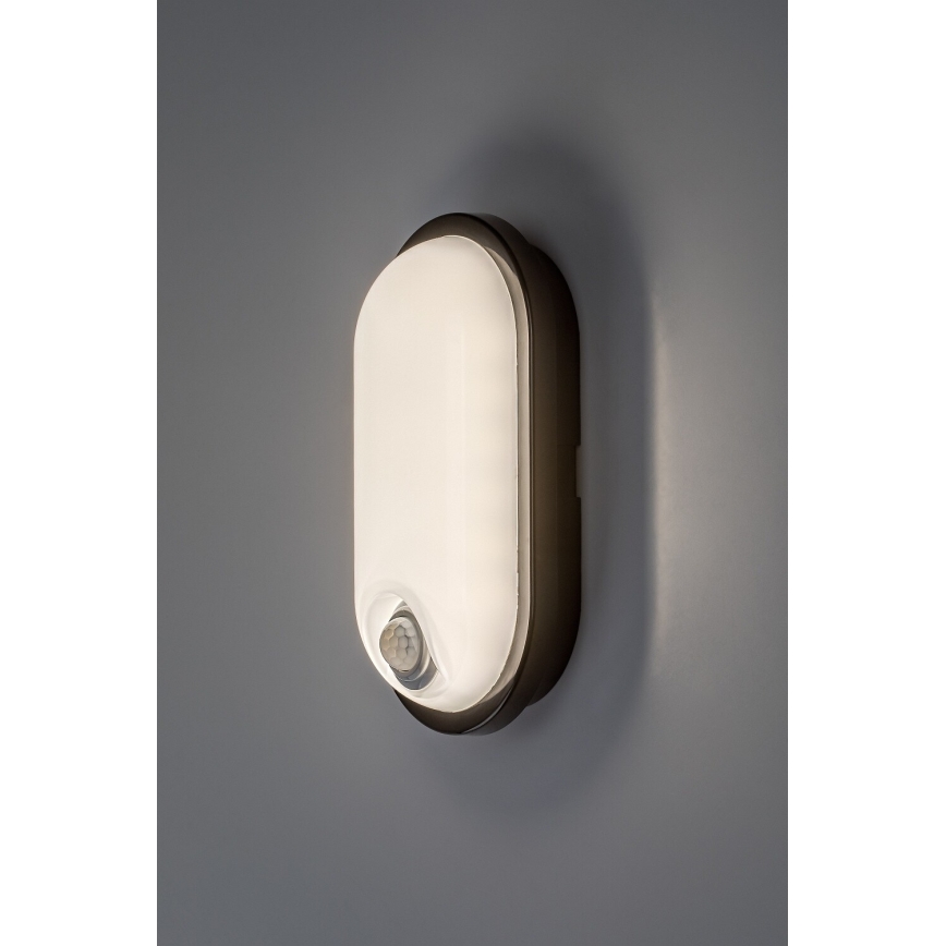 Rabalux - LED Външно таванно осветително тяло със сензор LED/15W/230V IP65 черно