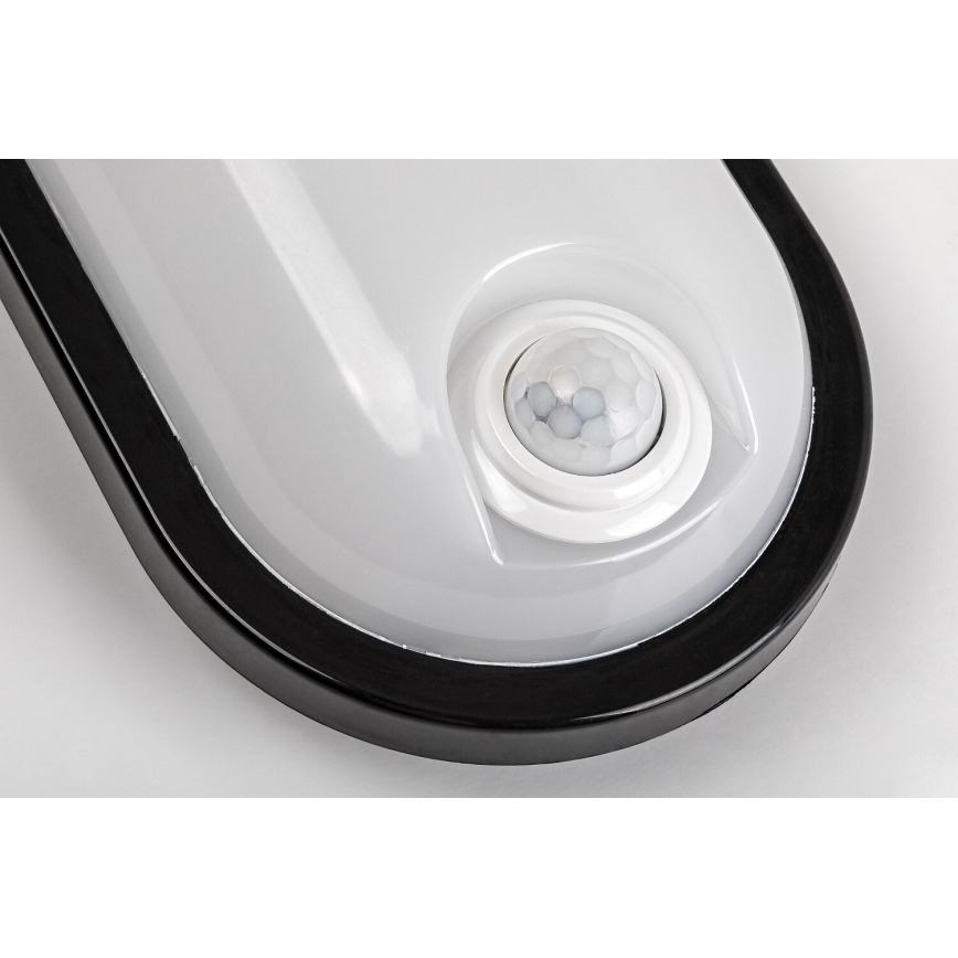 Rabalux - LED Външно таванно осветително тяло със сензор LED/15W/230V IP65 черно