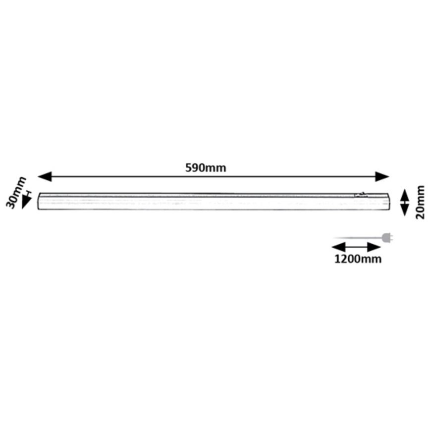 Rabalux - LED Лампа за под кухненски шкаф LED/9W/230V 4000K 59 см