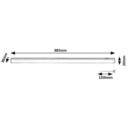 Rabalux - LED Лампа за под кухненски шкаф LED/13W/230V 4000K 88 см