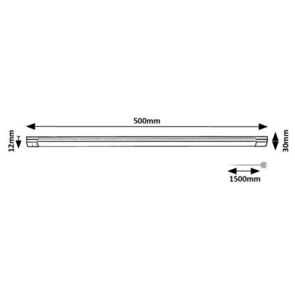 Rabalux - LED Димируема лампа за под кухненски шкаф със сензор LED/8W/230V 3000K 50 cm