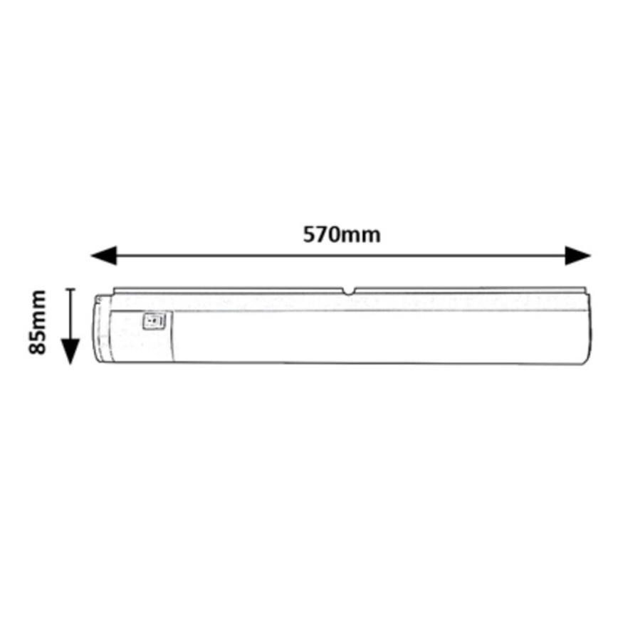 Rabalux - LED лампа за под кухненски шкаф с чекмедже LED/17W/230V 4000K IP44 бял 57 см