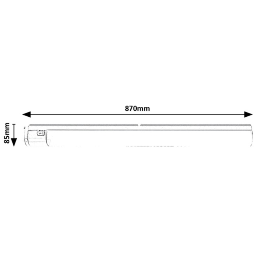 Rabalux - LED лампа за под кухненски шкаф с контакт LED/20W/230V 4000K IP44 бял 87 см