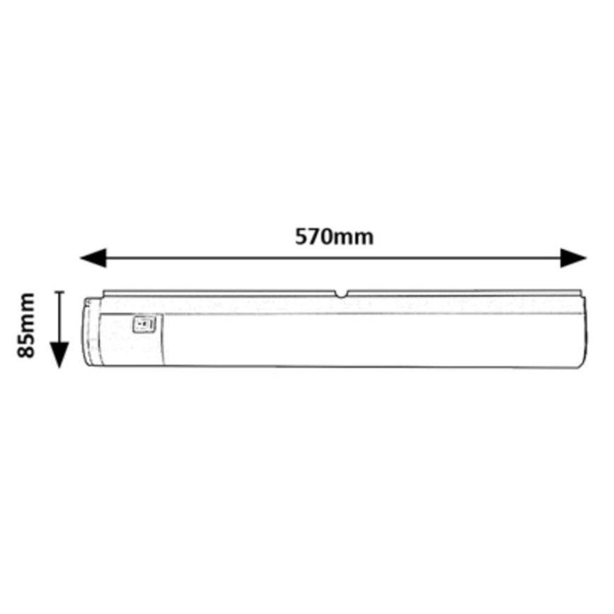 Rabalux - LED лампа за под кухненски шкаф с чекмедже LED/17W/230V 4000K IP44 черен 57 cm