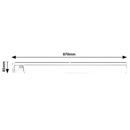 Rabalux - LED лампа за под кухненски шкаф с контакт LED/20W/230V 4000K IP44 черен 87 см