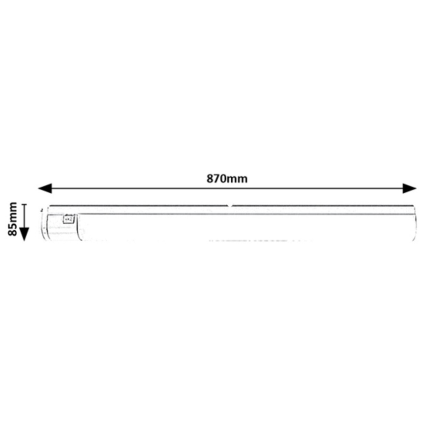 Rabalux - LED лампа за под кухненски шкаф с контакт LED/20W/230V 4000K IP44 черен 87 см