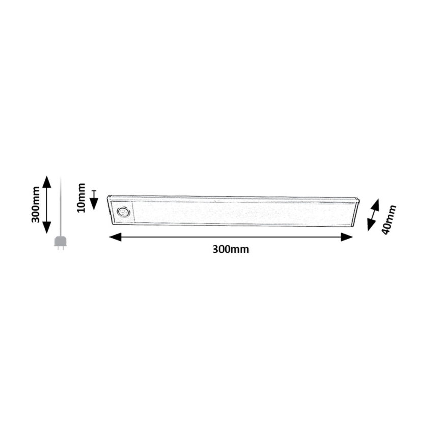 Rabalux - LED Under кухня шкаф акумулаторен лампа със сензор LED/2W/3,7V 1100mAh 4000K