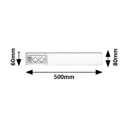 Rabalux - LED лампа за под кухненски шкаф с чекмеджета LED/10W/230V 4000K 50 см бял
