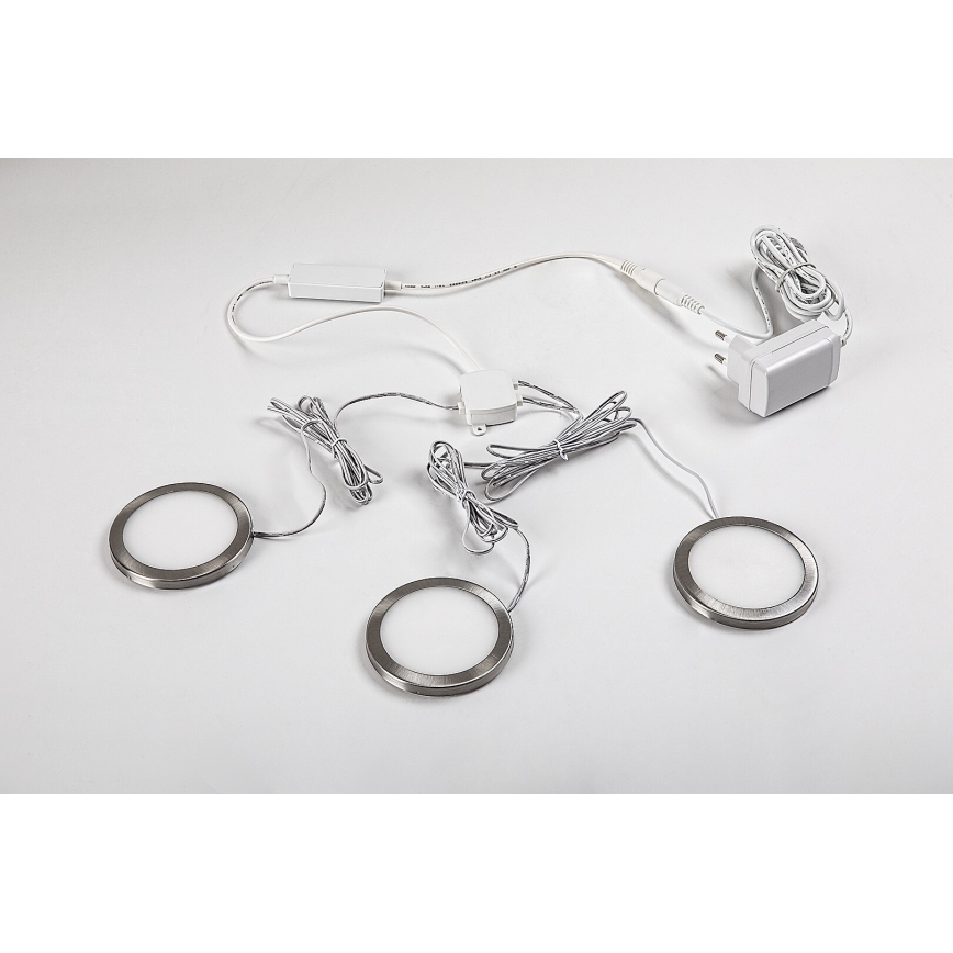 Rabalux - КОМПЛЕКТ 3x LED димируемо осветление за шкаф LED/1W/230V 4000K