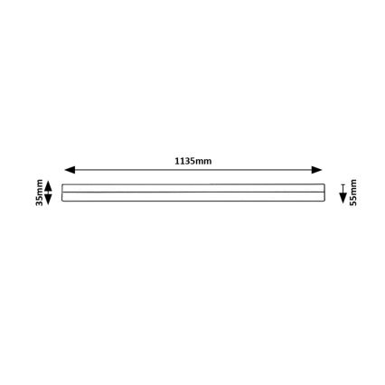 Rabalux - LED Лампа за под кухненски шкаф LED/24W/230V 4000K 113 см черен