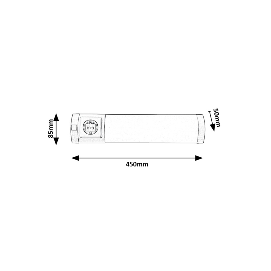 Rabalux - LED лампа за под кухненски шкаф с чекмедже LED/5W/230V 4000K 45 cm матов хром