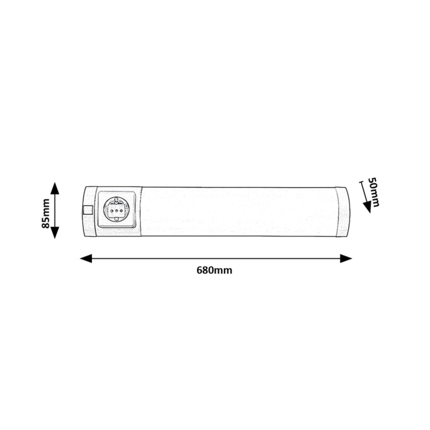 Rabalux - LED лампа за под кухненски шкаф с чекмедже LED/8W/230V 4000K 68 см матов хром