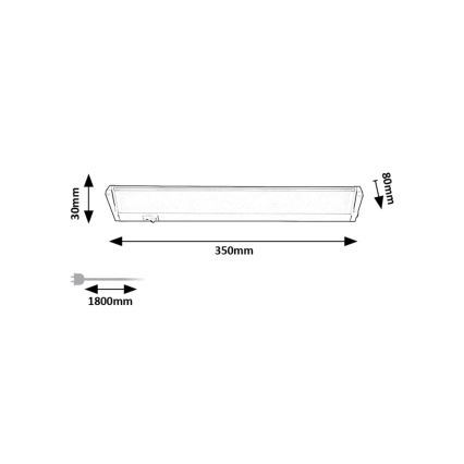 Rabalux - LED Лампа за под кухненски шкаф LED/5W/230V 4000K сребрист